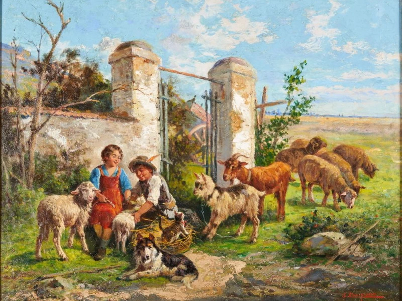 1862-John Edmund Califano - Una pausa dal lavoro pastorale